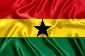 Ghana Flag Waving